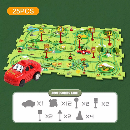Car Track Puzzle Set - A Brain Teasing Moving Puzzle!